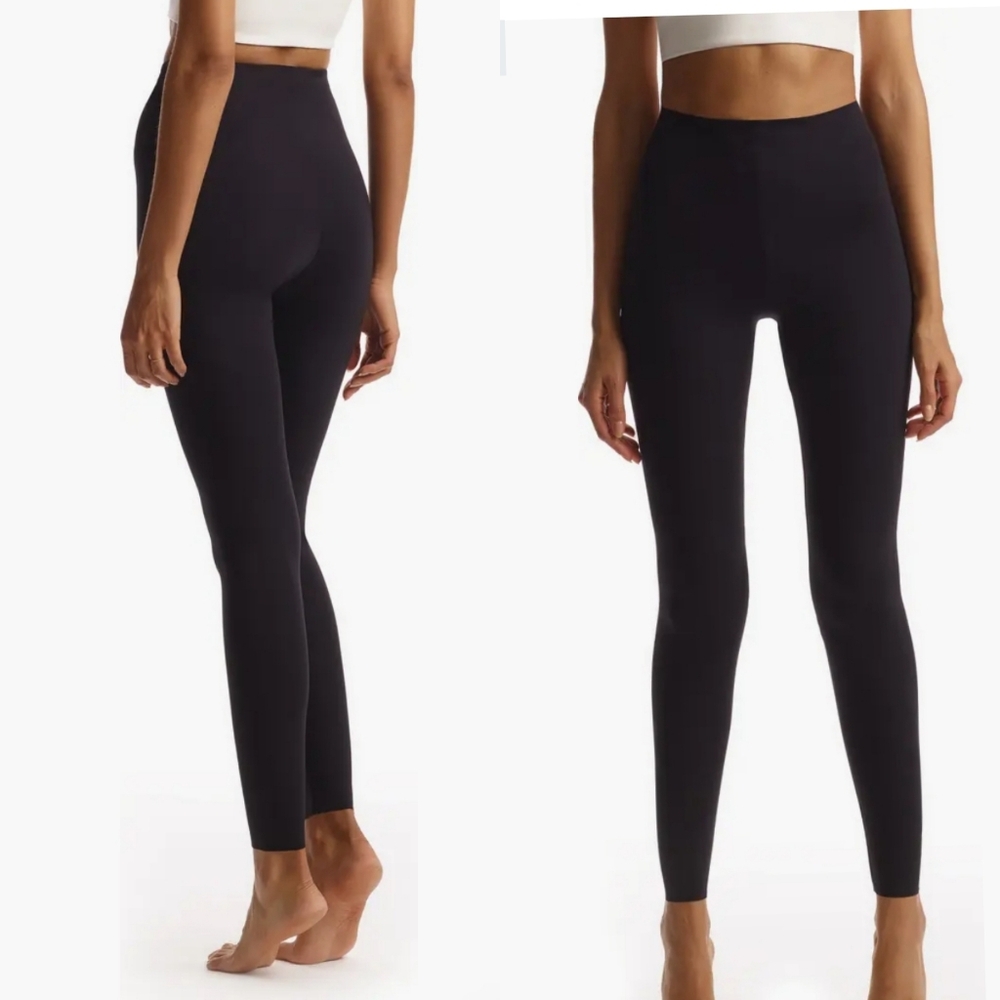 Commando Neoprene Leggings High Waist Compression Pants Womens Large Black